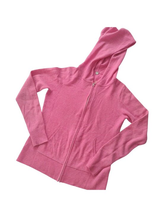 Margaret O'Leary Sweaters - Margaret OLeary Pink Cashmere Hooded Sweate S Soft Lightweight Zip Front Barbie